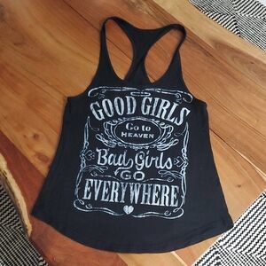 Good Girls/Bad Girls Southern Biker Graphic Racerback Tank Top